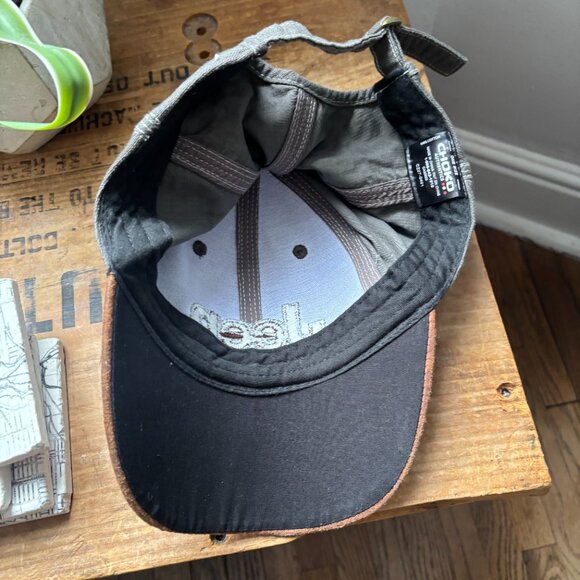 NWOT JEEP Choko distressed baseball hat cap faux leather new, never worn - Picture 4 of 6